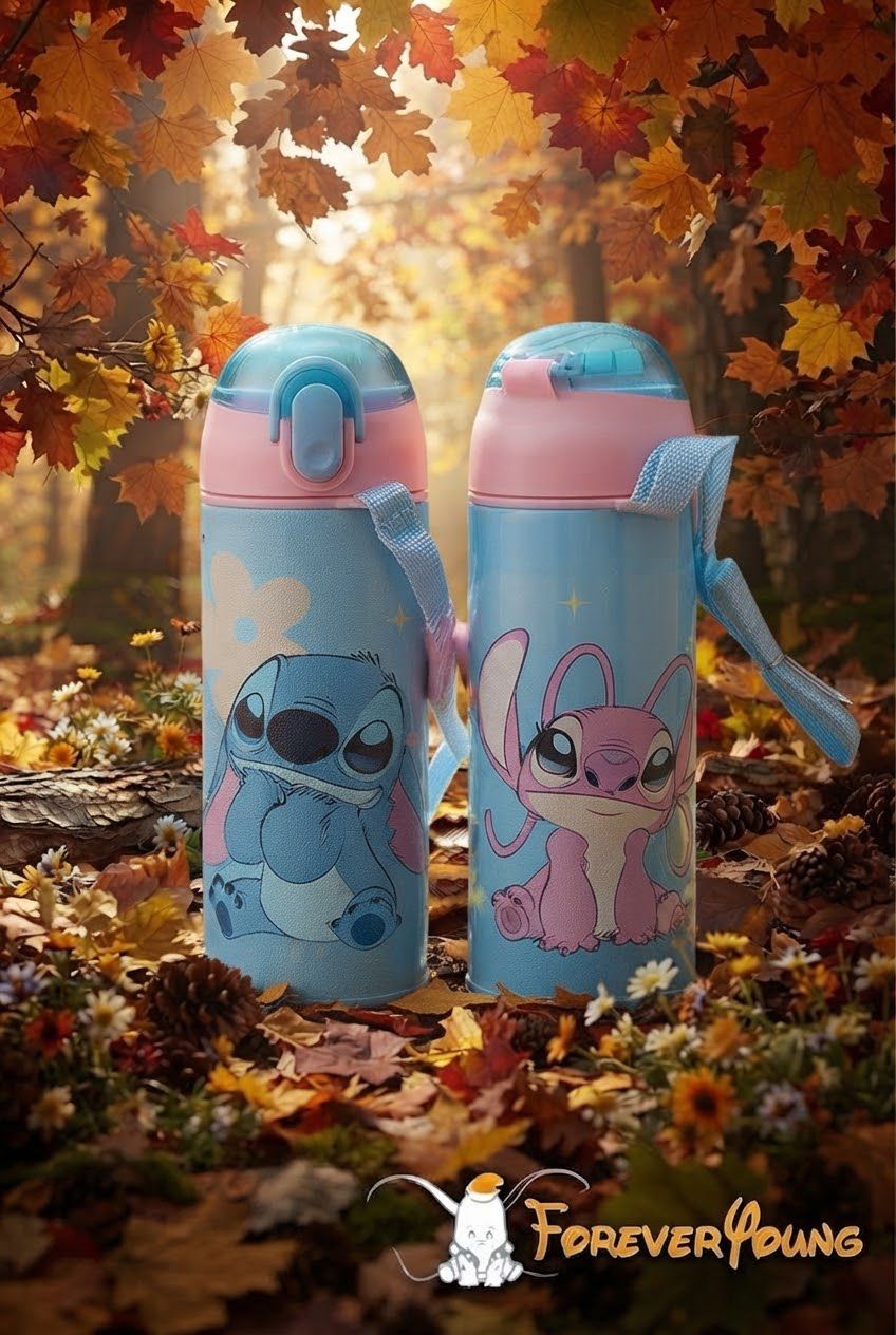 Borraccia termica con cannuccia di Stitch&Angel