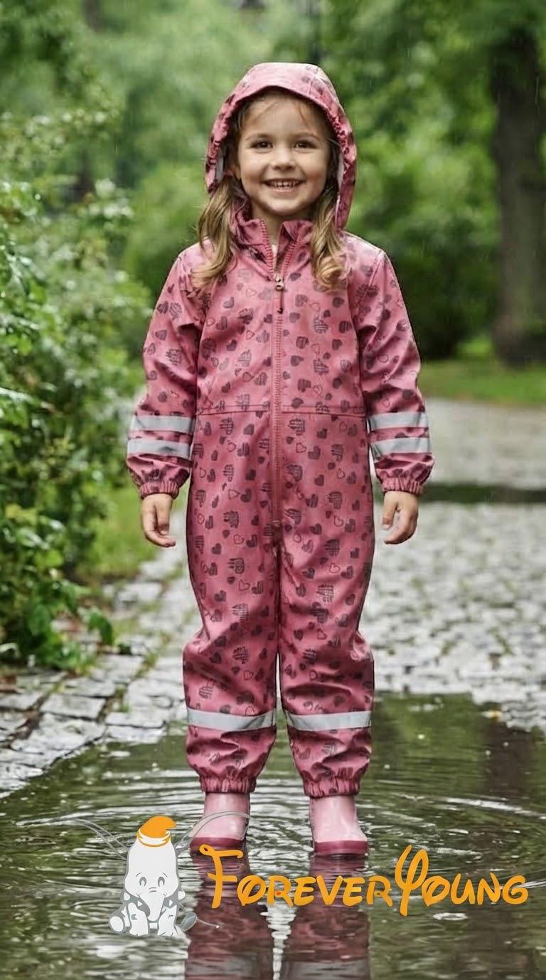 Tuta antipioggia intera per bambina