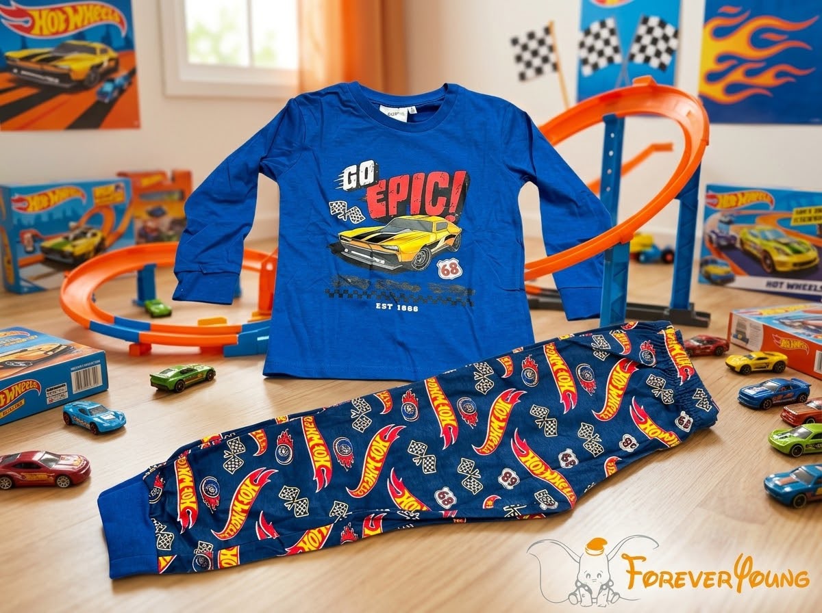 Pigiama lungo delle Hot Wheels