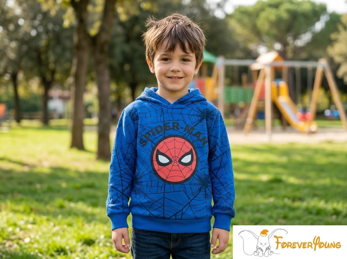 Felpa con cappuccio di Spiderman