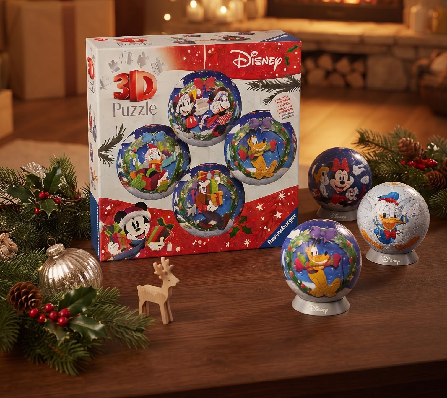 Set di palline puzzle 3D, decorazioni natalizie Disney